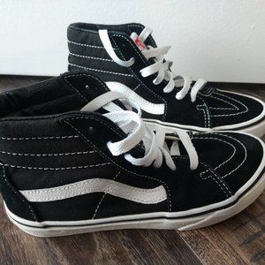 UNISEX VANS BIG KID FILMORE HIGH-TOP SNEAKERS BLACK AND WHITE SIZE 3